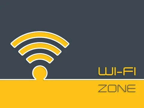 Wireless connection zone advertising background Stock Illustration