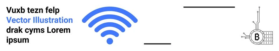 Wireless Connectivity Concept with wireless Symbol and Indicative Network E.. Stock Illustration
