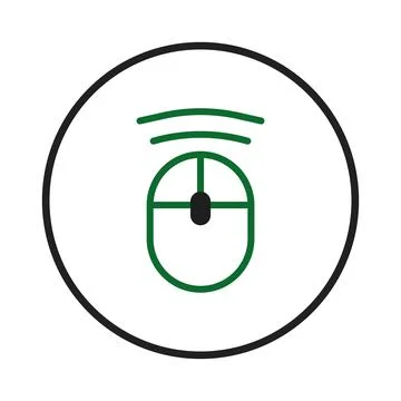Wireless connectivity device communication illustration symbol with green s.. Stock Illustration