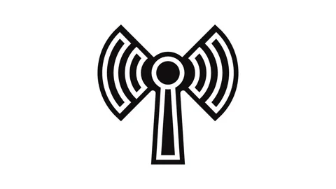 Wireless connectivity glyph icon animation Stock Footage 326141801