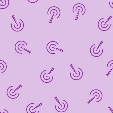 Wireless connectivity glyph vector seamless pattern Illustrazione stock