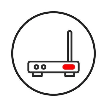 Wireless connectivity internet communication device symbolizing networking .. Stock Illustration