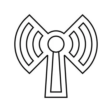 Wireless connectivity line icon vector illustration 스톡 일러스트