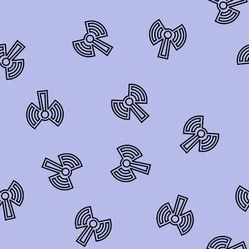 Wireless connectivity line seamless pattern Illustrazione stock