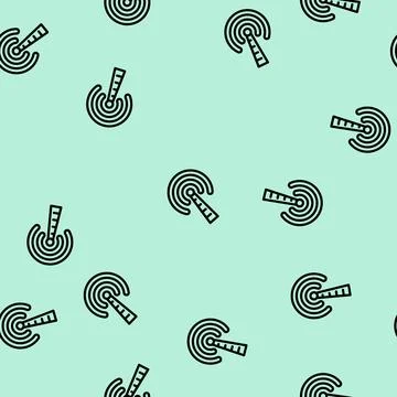 Wireless connectivity line vector seamless pattern Illustrazione stock