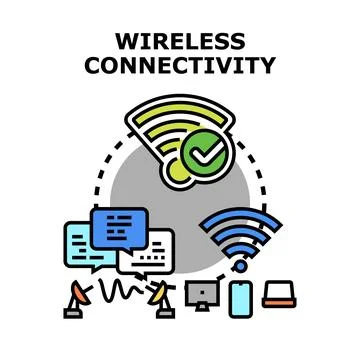 Wireless connectivity technology concept illustration Stock-Illustration