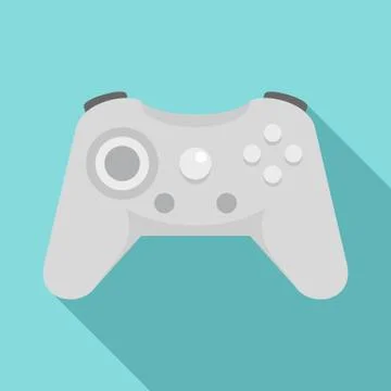 Wireless controller icon, flat style Stock Illustration