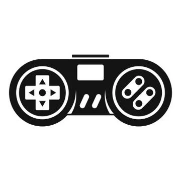 Wireless controller icon, simple style Illustrazione stock