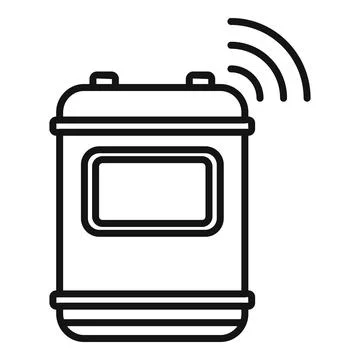 Wireless counter icon outline vector. Smart consumption Stock Illustration