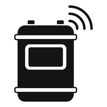 Wireless counter icon simple vector. Smart consumption Stock Illustration