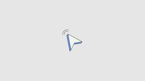 Wireless cursor pointer neubrutalism UI element animation 스톡 동영상 337036076