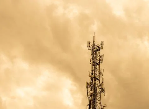 Wireless Data Communication Tower and Telephony Stock Photos