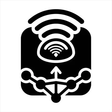 Wireless data transfer and connectivity symbol 8K ultra quality image ratio Stock Illustration