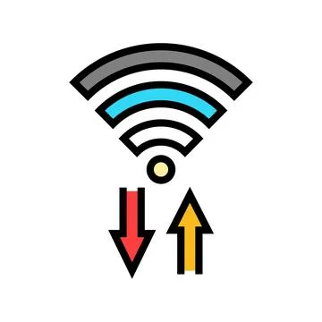 Wireless data transfer nfc technology color icon vector illustration Illustrazione stock