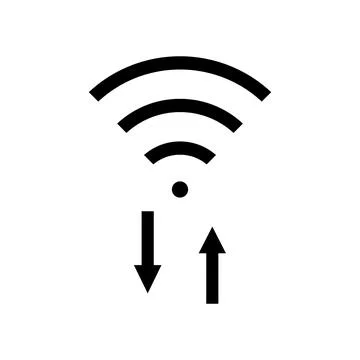 Wireless data transfer nfc technology glyph icon vector illustration Stock Illustration