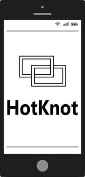Wireless data transmission system hotknot. vector hotk not Illustrazione stock