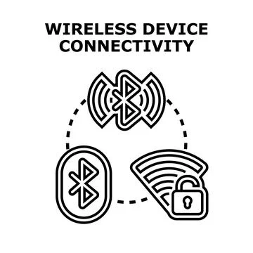 Wireless device connectivity illustrating modern network technology Stock Illustration