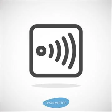 Wireless Device Icon - Isolated Vector Illustration Stock Illustration