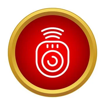 Wireless device icon sending a remote control signal Stock Illustration