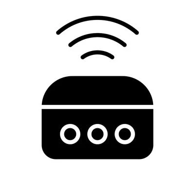 Wireless device with signal waves representing connectivity and technology Stockillustratie