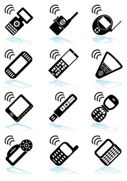 Wireless devices Stock Illustration