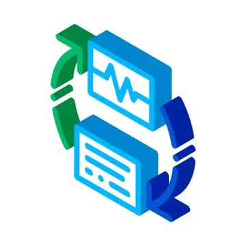 Wireless Diagnostics Voice Control isometric icon vector illustration Stock Illustration