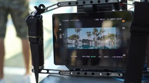 Wireless directors camera screen Video stock 128925815