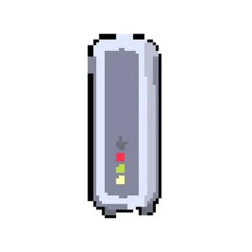 Wireless dsl modem pixel art vector illustration Stock Illustration