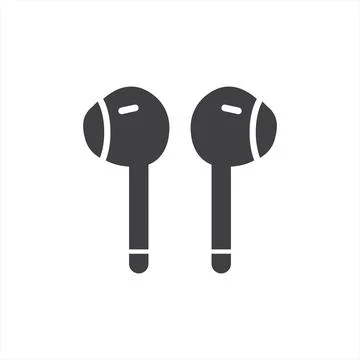 Wireless ear phones for your design. Illustrazione stock