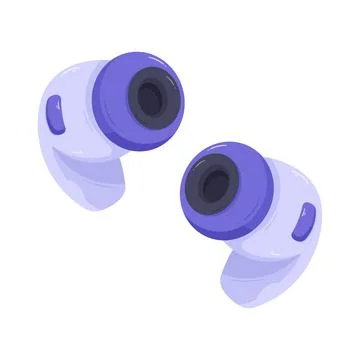 Wireless earbud Illustrazione stock