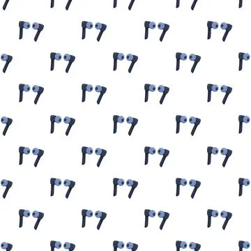 Wireless earbuds creating a seamless technology pattern Stockillustratie