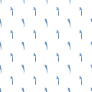 Wireless earbuds forming a seamless repeating pattern design Stock Illustration