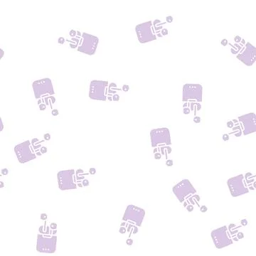 Wireless earbuds glyph seamless pattern 스톡 일러스트