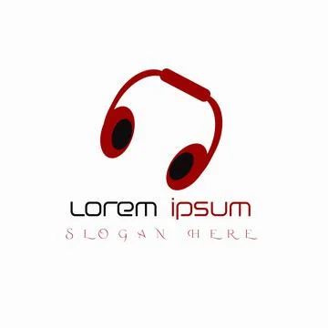 Wireless Earphone Logo Stock Illustration