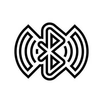 Wireless enabled line icon vector illustration 스톡 일러스트