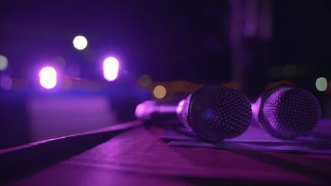Wireless event microphone Video stock 99965770