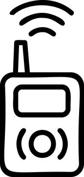 Wireless Flash Trigger Transmitter Line Icon Stock Illustration
