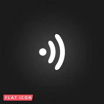 Wireless  flat icon Stock Illustration