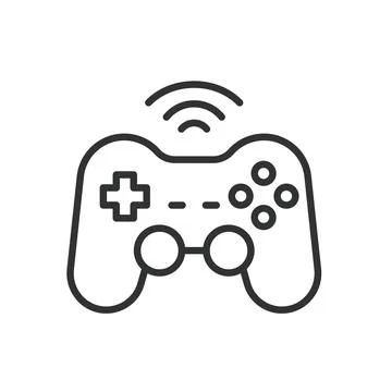 Wireless game pad, icon in line design. Wireless game pad, gaming, controller Stock Illustration