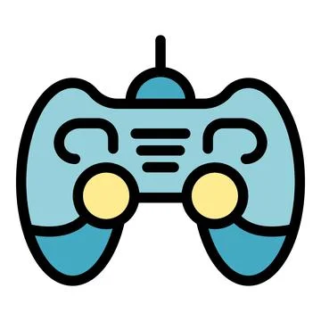 Wireless gamepad controller connecting to gaming console Stock Illustration