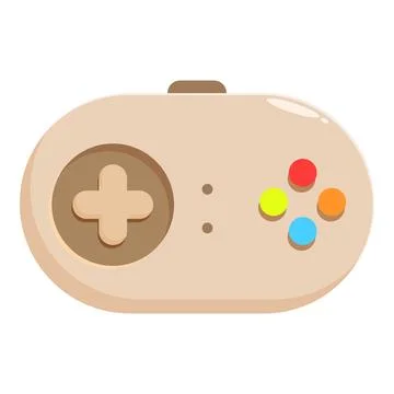 Wireless gamepad controller featuring directional pad and action buttons Stock Illustration