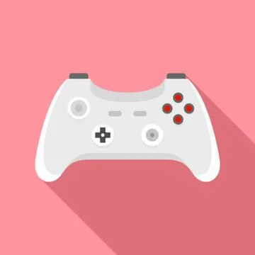 Wireless gamepad icon, flat style Stock Illustration