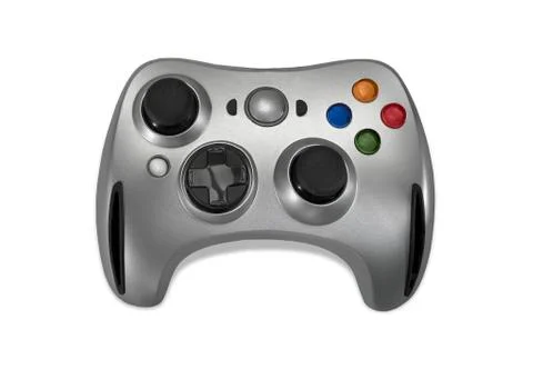 Wireless gamepad on white background. Stock Photos