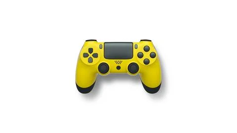 Wireless gaming controller flying in air isolated on white background Stock Illustration