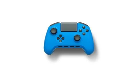 Wireless gaming controller flying in air isolated on white background Stock Illustration