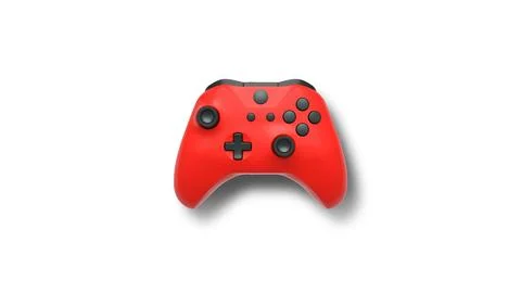 Wireless gaming controller flying in air isolated on white background, symb.. Stock Illustration