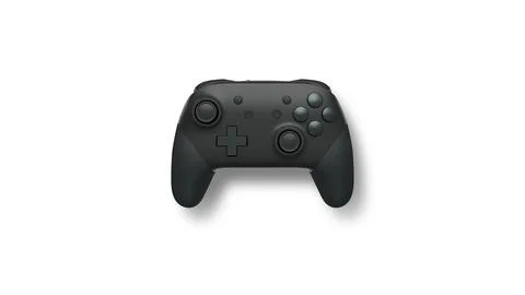 Wireless gaming controller flying in air isolated on white background, symb.. Stock Illustration