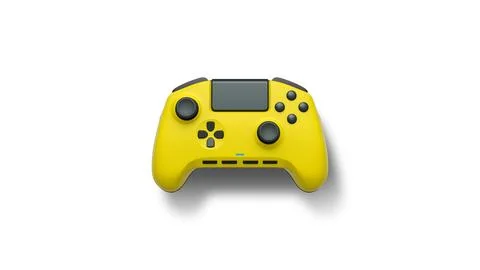 Wireless gaming controller flying in air isolated on white background, symb.. Stock Illustration