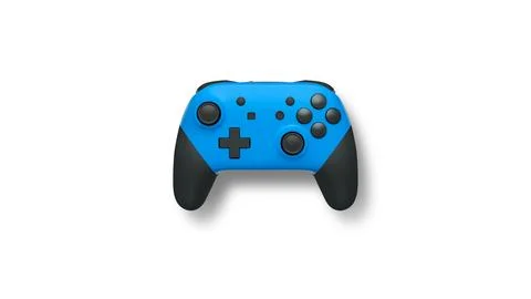 Wireless gaming controller flying in air isolated on white background, symb.. Stock Illustration