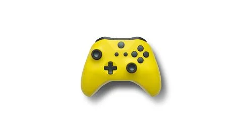 Wireless gaming controller flying in air isolated on white background, symb.. Stock Illustration